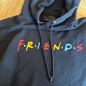 FRIENDS Black Hoodie with White Text